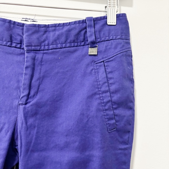 Calvin Klein Straight Leg Pants Womens Size 4 Purple/Blue Color Linen Blend Work - Picture 4 of 12